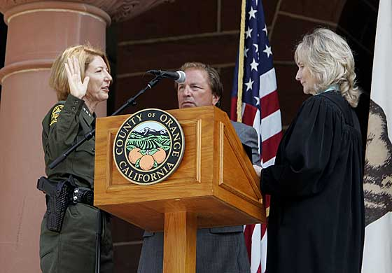 Sheriff Sandra Hutchens gets sworn in