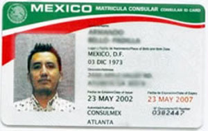 Matricular Consular Card