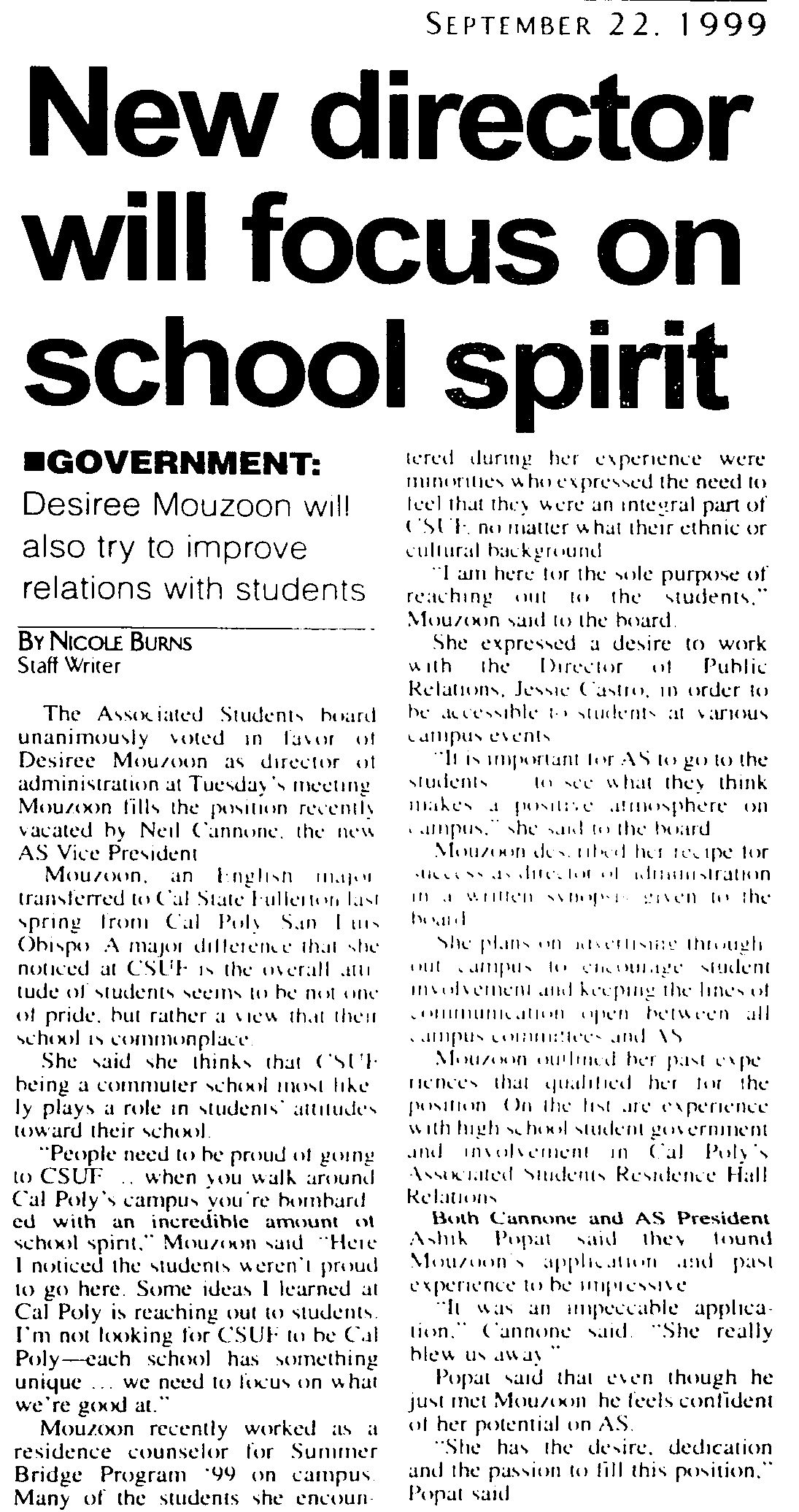 Mouzoon School Spirit