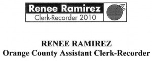 Renee Ramirez for Clerk Recorder