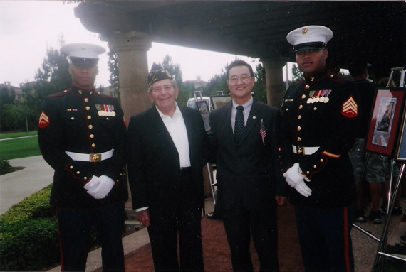 Steven Choi with U.S. Marines