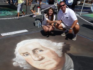 MV Councilman Dave Leckness and George Washington artist