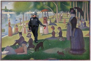 Pepper spraying cop & Seurat