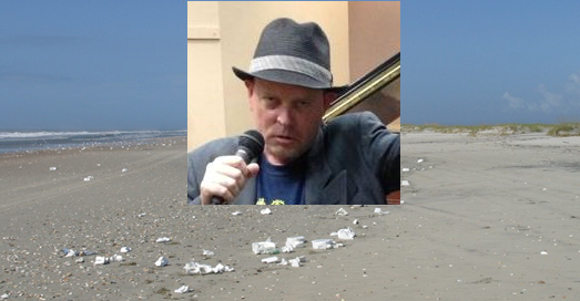 vern on styrofoam beach