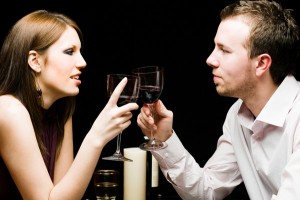 couple drinking wine