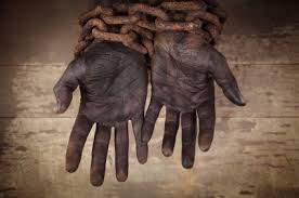 black hands in chains